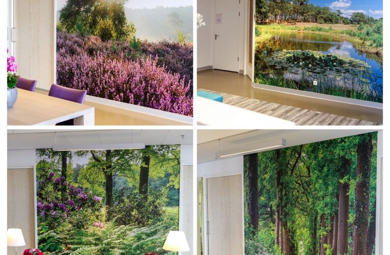 Natuurbeelden op speciale patiëntenkamers